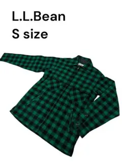 L.L.Bean ジャケット　S 緑×黒　バッファローチェック　古着