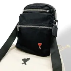 未使用級✨AMI PARIS アミパリス ショルダーバッグ ブラック ナイロン