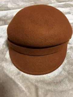 ブラウン ウール キャスケット