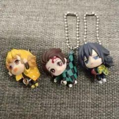 鬼滅の刃　つまんでつなげてマスコット　キーホルダー　ガチャ　3点セット
