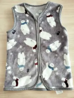 西松屋 くま柄フリーススリーパー