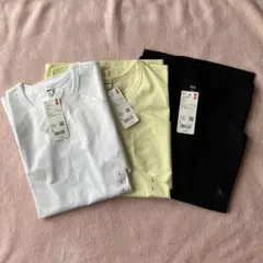 【新品】 ユニクロ　エアリズム コットンT (長袖） レディース　　3枚セット