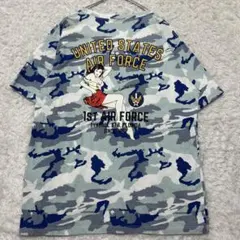 希少2XL アヴィレックス ピンナップガール 迷彩 Tシャツ ビッグサイズ