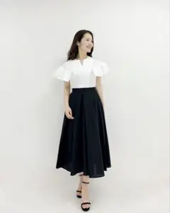 グログランフレンチギャザーフリルブラウス M-PREMIER エムプルミエのサムネイル