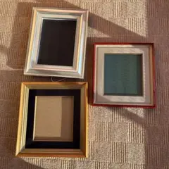 額縁　フォトフレーム　木製フレーム　絵画額　3枚セット　まとめ売