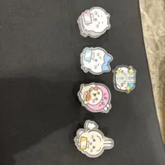 【5点セット】ちいかわ アクリルクリップ お風呂 ハチワレ うさぎ