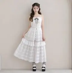 M me eme Double strap slit onepiece - メルカリ