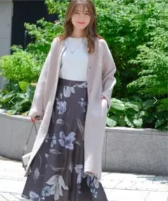 ニットカーディガン　ニットロングコート