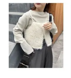 ニット アイボリー F