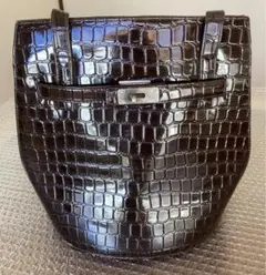 昭和レトロ風クロコダイル柄バッグ