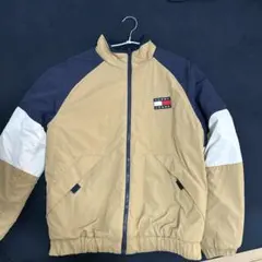 TOMMY JEANS ナイロンジャケット ベージュ/ネイビー/ホワイト