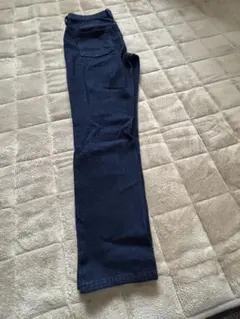 ダークブルー ストレートデニム ハイウエスト