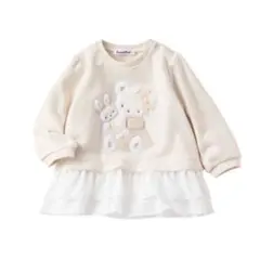 値下げ♡美品♡ファミリア　ホワイト　チュニック　トレーナー