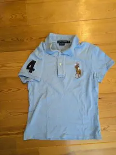 RALPH LAUREN ポロシャツ ライトブルー M