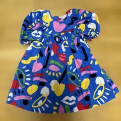 ステラマッカートニーキッズ 4Y カラフル総柄ワンピース パフスリーブのサムネイル