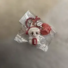 LABUBU ラブブ　ぬいぐるみミニキーホルダー　蛍光レッド