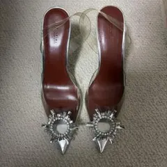 Aquazzura 定価19万 リアーナ愛用 クリスタル装飾 パンプス 36.5