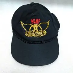 AEROSMITH 刺繍ロゴ 黒キャップ