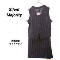 4268K【新品】サイレントマジョリティ ベストスカートセットアップスーツ 黒