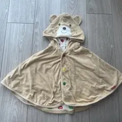 ミキハウス　HOT BISCUITSくま キャラクターポンチョ