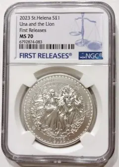 2025年 オルダニー ウナとライオン 1オンス プルーフ銀貨 NGC PF70