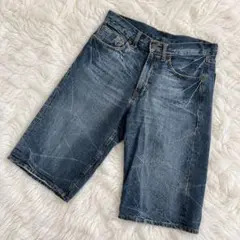 デニムハーフパンツ メンズM相当 サイズ76 ブルー ヴィンテージ
