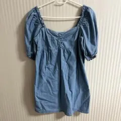 h&m エイチアンドエム デニムワンピース　ミニワンピース　美品のサムネイル