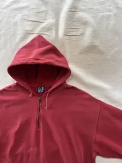 OLD GAP 90s ハーフジップ パーカー 名作 ワインレッド oldgap