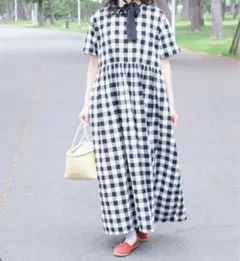 ニコメイク ワンピース ギンガムチェック