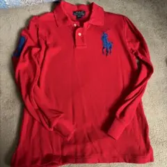 Polo Ralph Lauren 赤 ポロシャツ M(10-12)