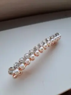 バレッタ ホワイトパール エレガント