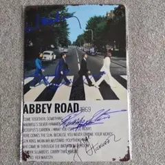 The Beatles Abbey Road スチール看板