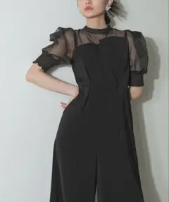 kana シアーボックススリーブ オケージョン パンツドレス 結婚式ドレス