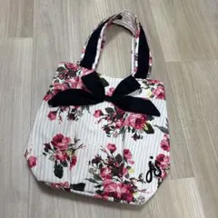 jessie steele 花柄ストライプトートバッグ