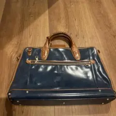 ネイビー レザー ビジネスバッグ