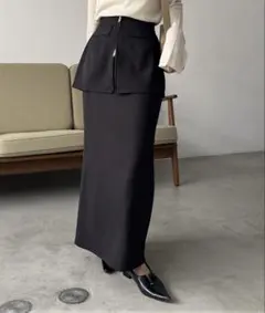 カプリシュレマージュ マキシIラインスカート ブラック 黒 - メルカリ