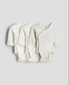 H&M オーガニックコットン ボディースーツ3枚セット 60cm