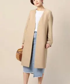 ユナイテッドアローズ　ビューティーアンドユース　ノーカラーコート　　コート