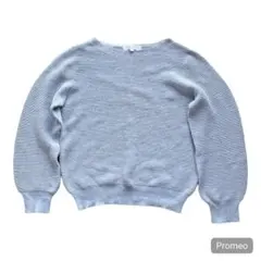 【最終価格】grove Mサイズ 水色ラメ ニット シンプル　秋冬