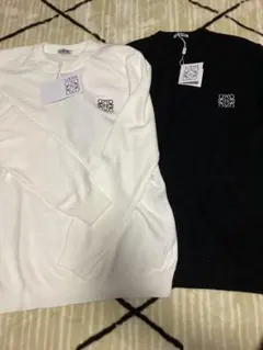 ロゴ刺繍 長袖セーター 2色セット　XL