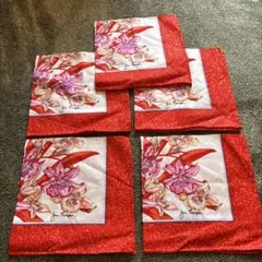 Jim Thompson 花柄ハンカチ 赤