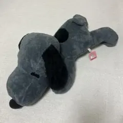スヌーピー 寝そべりぬいぐるみ BIG 黒色 タグ付き