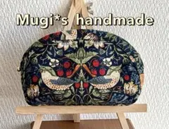 【91】miniポーチ♡ハンドメイド♡いちご泥棒 ウィリアムモリス
