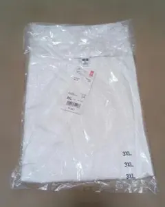 新品未開封　ユニクロ 3XL スムースコットンフレンチスリーブT 白