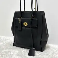 【美品】 オールドコーチ 肩掛け トートバッグ ターンロック レザー