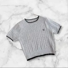 グレイル　半袖ニット　サマーニット　グレー　フリーサイズ
