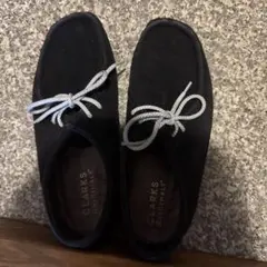 CLARKS ブラック スエード カジュアルシューズ