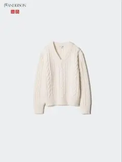 JW ANDERSON アイボリー Vネック ニット 3XL