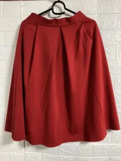 ［匿名配送］【GU】イージーポンチスカート レッド