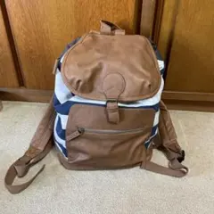 匿名配送　ブラウンストライプリュック
